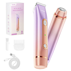 Aqeqpt Lady Bikini Shaver dual-head front view for precise grooming across skin-safe areas.
