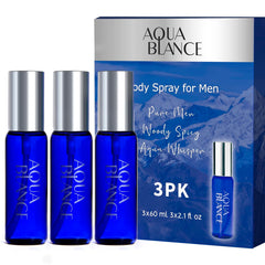 AQUA BLANCE three-scent travel pack bottles for on-the-go freshness