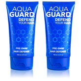 AQUA GUARD Pre-Swim Hair Defense bottle with pump protects hair from chlorine