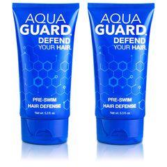 AQUA GUARD Pre-Swim Hair Defense bottle with pump protects hair from chlorine