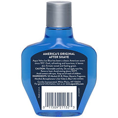 Aqua Velva after-shave Ice Blue liquid image highlights cooling, refreshing application