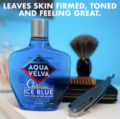 Aqua Velva close-up fragrance image highlights lasting masculine scent