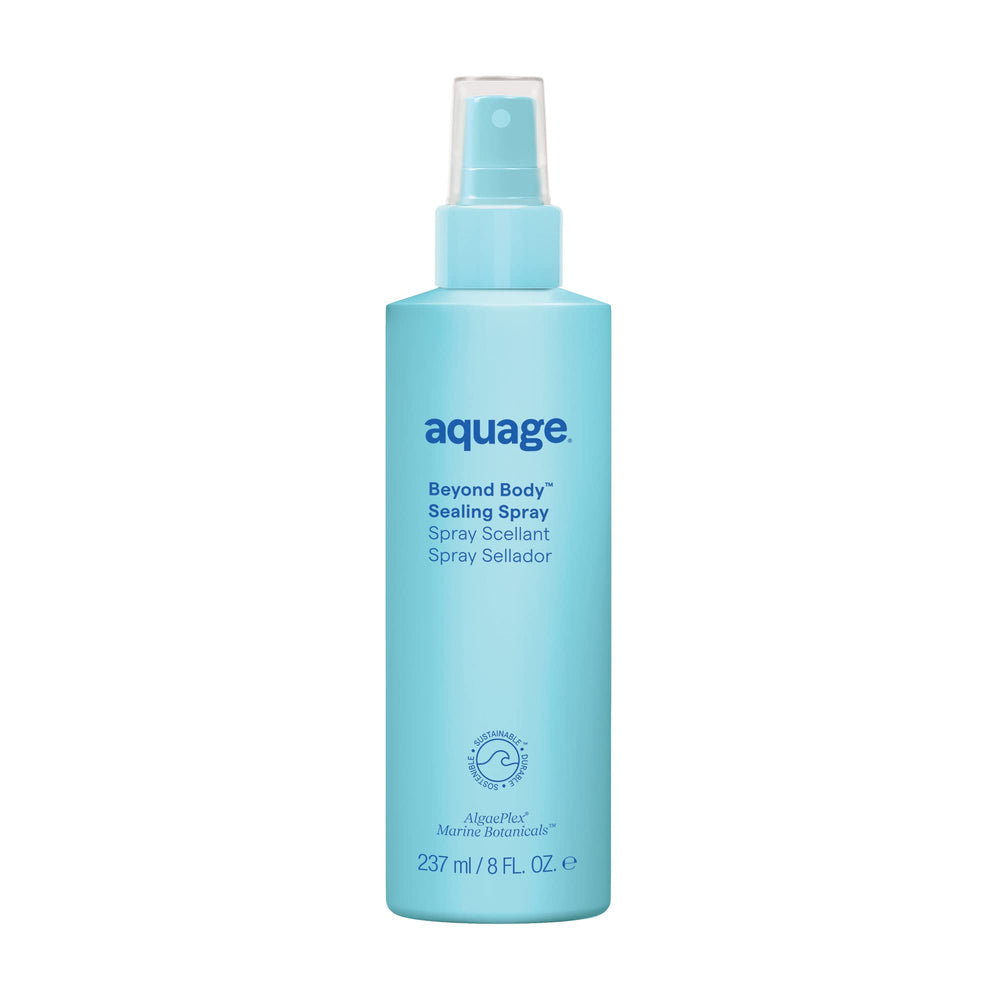 Aquage Beyond Body Sealing Spray, botella de 8 oz, brillo suave y protección.