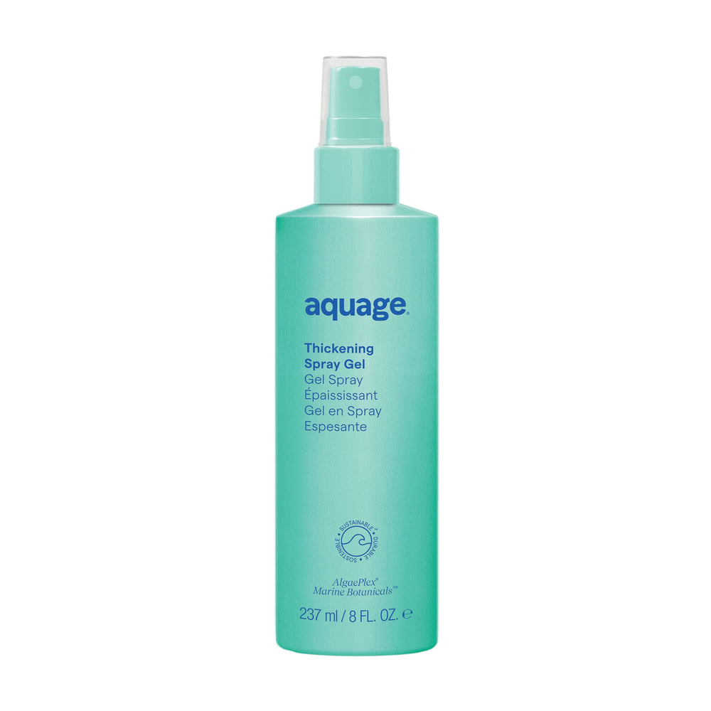 AQUAGE botella engrosante para cabello fino que aporta cuerpo y vitalidad.