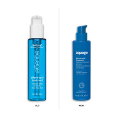 Aquage SeaExtend Silkening Oil Treatment being worked through smooth hair for smoothing effect.