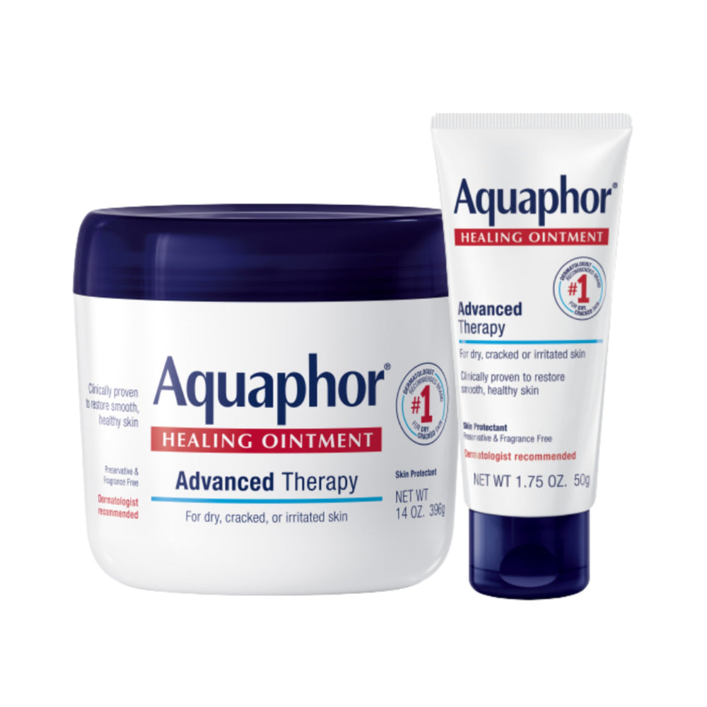 Aquaphor Healing Ointment jar 14oz ready for dry skin relief.