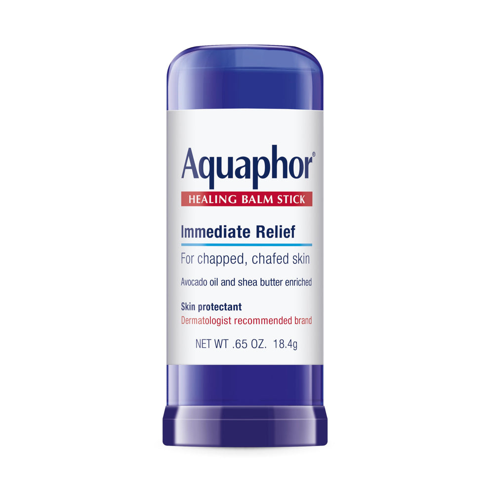 Aquaphor Healing Balm Stick, empaque práctico para cuidado diario de piel sensible.