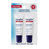 Aquaphor Lip Repair Ointment tube front view for quick dryness relief.