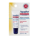 Aquaphor Lip Repair SPF 30 tube close-up offering on-the-go lip protection.
