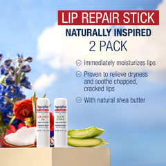 Pack de 4 bálsamos labiales Aquaphor reparadores, ideal para uso diario.