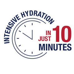 Aquaphor foot masks on feet show a 10-minute hydration session.