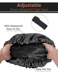 Gorro Aquior para pelo largo, diseño amplio para mechones voluminosos.