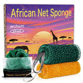 ARCH&M esponja net africana autentica 53 pulgadas para espalda, exfoliación suave.