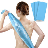 ARCH&M toalla exfoliante azul para ducha, pack de tres, ideal para exfoliar suavemente.