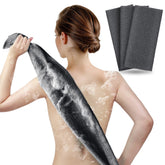 ARCH&M paño exfoliante negro para exfoliar la piel durante la ducha.