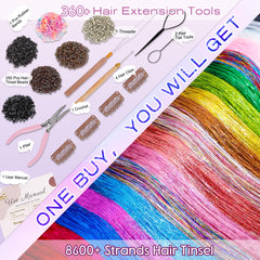 Arcpor Hair Tinsel crochet needle tool used for easy installation