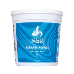 ARCTIC FOX blue powder bleach tub closeup for icy blonde results