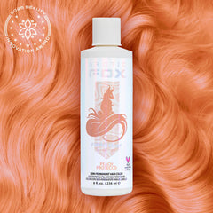ARCTIC FOX pastel peach swatches show soft orange and pink blend on light hair