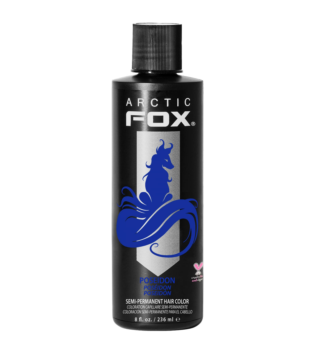 ARCTIC FOX Poseidon bottle pour shows vibrant blue color.