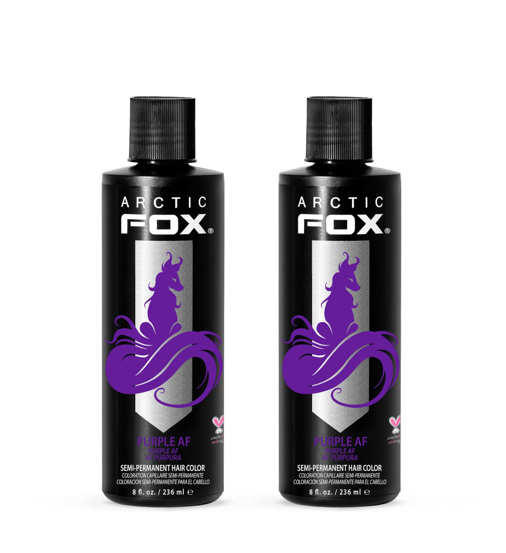 Arctic Fox Purple AF bottle pouring for vibrant color.