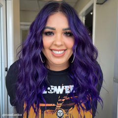 ARCTIC FOX Purple AF on hair shows long lasting, even color