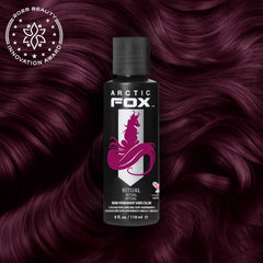 ARCTIC FOX Ritual dye being applied to hair for vibrant burgundy look