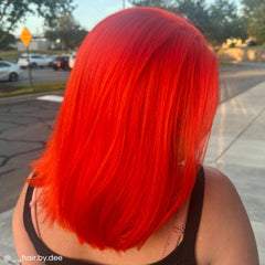 ARCTIC FOX Sunset Orange on hair reveals warm red-orange glow