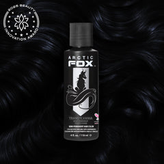 ARCTIC FOX Transylvania diluter mix creating an icy blue accent on light hair.