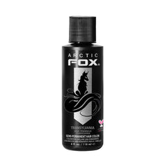 ARCTIC FOX Transylvania jet black bottle pour showing deep blue undertones for a bold look.