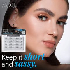 Ardell 100% premium-grade human hair lashes close-up for lightweight wear.