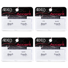 Ardell Accent Half Lashes 318 outer corner density for a natural cat-eye.