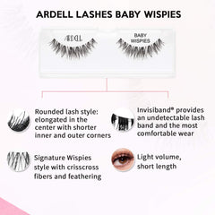 Ardell Baby Wispies light volume lashes blend with your natural lashes.