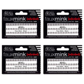 Ardell Faux Mink Individuals Short Black 4-pack packaging for easy DIY lash application.