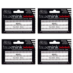 Ardell Faux Mink Individuals Short Black 4-pack packaging for easy DIY lash application.