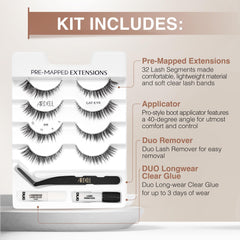 Ardell Invisiband lightweight lashes blend along the lash line.