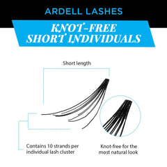 Ardell knot-free invisiband close-up blends with natural lashes.
