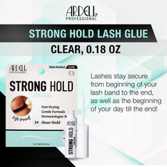 Ardell lash glue waterproof formula keeps lashes in place during workouts and rain.