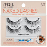 Ardell Naked Lashes 421 closeup with crisscross fibers for natural enhancement.