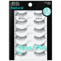 Ardell Natural Lashes Babies Black strip adds natural length for everyday looks.