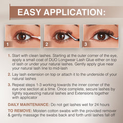 Ardell invisiband soft-band lashes blending with natural lashes.