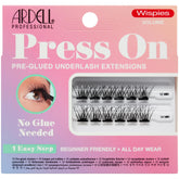 Ardell press-on pre-glued eyelash extension with hidden band for seamless, natural-looking lashes