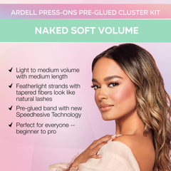 Ardell DIY lash clusters offer soft volume for a natural look.