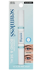 Ardell Seamless Underlash Bond and Seal bottle pour showing quick-dry gel for precise adhesion.