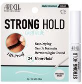 Ardell Strong Hold Lash Glue clear 5g for secure strip lashes all day.