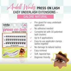 Ardell Winks 30 clusters in 10mm, 12mm, 14mm for customization.