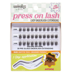Ardell Winks pre-glued lashes with applicator for mess-free at-home application.