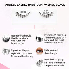 Ardell Baby Demi Wispies Lashes with wispy ends for a subtle, flirty flare.