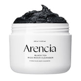 ARENCIA Black Tea Rice Mochi Cleanser bottle emphasizes pore care.