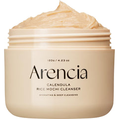ARENCIA Calendula Rice Mochi: limpiador suave para piel sensible, uso diario.