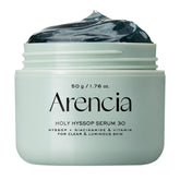 ARENCIA Glow Hyssop Overnight Mask bottle pouring to emphasize hydration